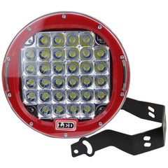 FORCE USA 7-Inch Red Round Work Light Illuminate Your Path with Power and Precision