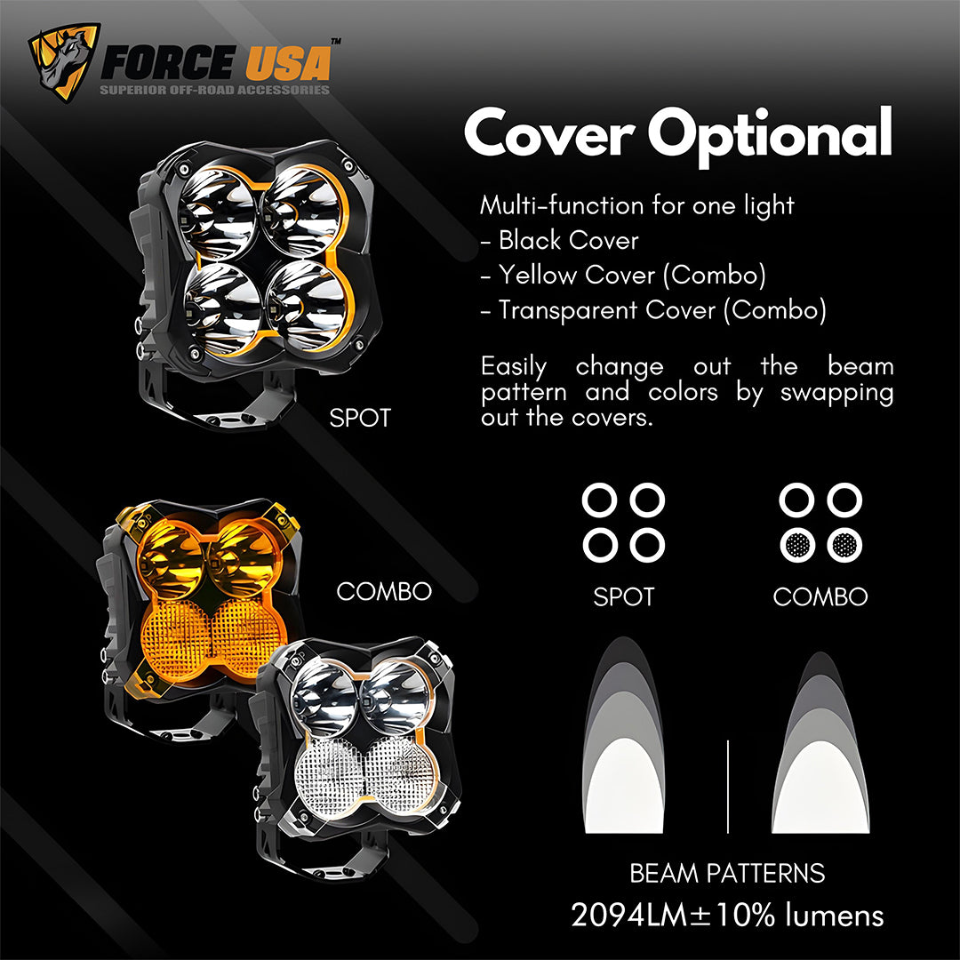 Force USA Ultra 5″ Pod Light, High-Intensity Off-Road LED Light, Ultra-Bright & Clear Beam, Compact and Durable Design for Trucks, SUVs, ATVs & Outdoor Adventures