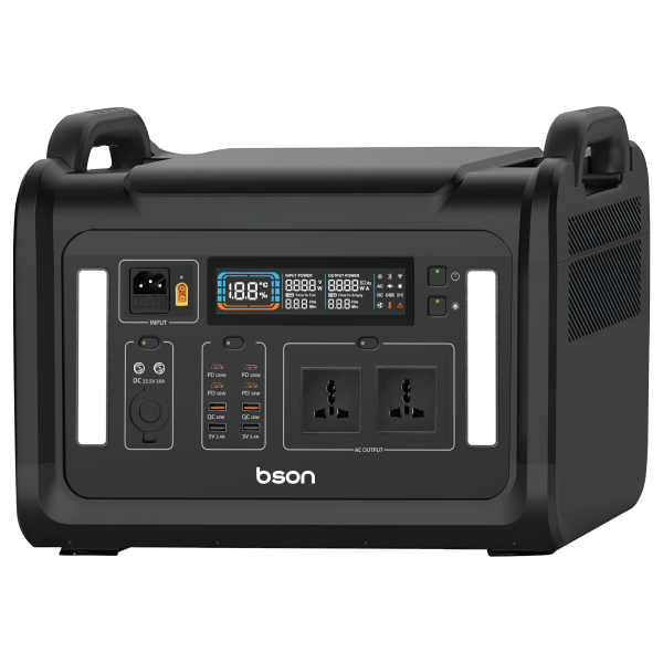 BSON B2400 Portable Power Station | 2400W AC Output, 2160Wh LiFePO4 Battery