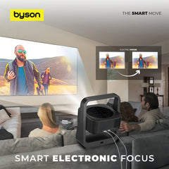 جهاز عرض منزلي ذكي من بيسون أورورا، واي فاي 5G، HDR بدقة 4K، أندرويد 13، دوران 360 درجة، جهاز عرض صغير محمول للأفلام والعروض التقديمية والألعاب والسفر، شاشة من 50 إلى 150 بوصة