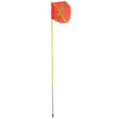 FORCE USA Red Full Pole with Flag & Black Lock Type – Heavy-Duty 6FT Off-Road Safety Flag Pole