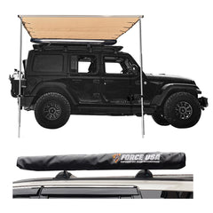 FORCE USA Soft Shell Awning Tent with Integrated LED Light