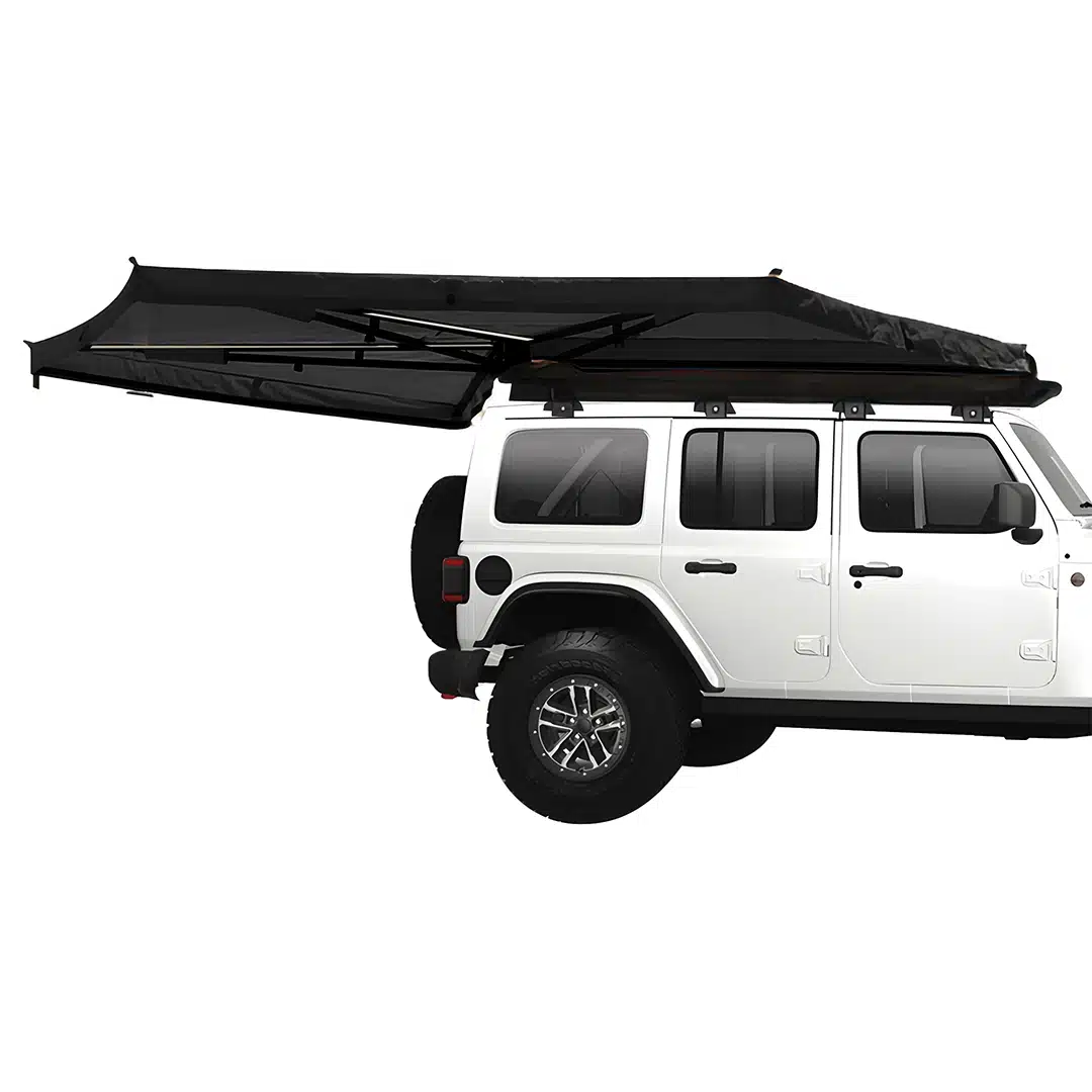 FORCE USA 180° Awning Tent with 3PCS LED Light, Heavy-Duty Car Side Awning for Camping & Overlanding