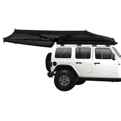 FORCE USA 180° Awning Tent with 3PCS LED Light, Heavy-Duty Car Side Awning for Camping & Overlanding