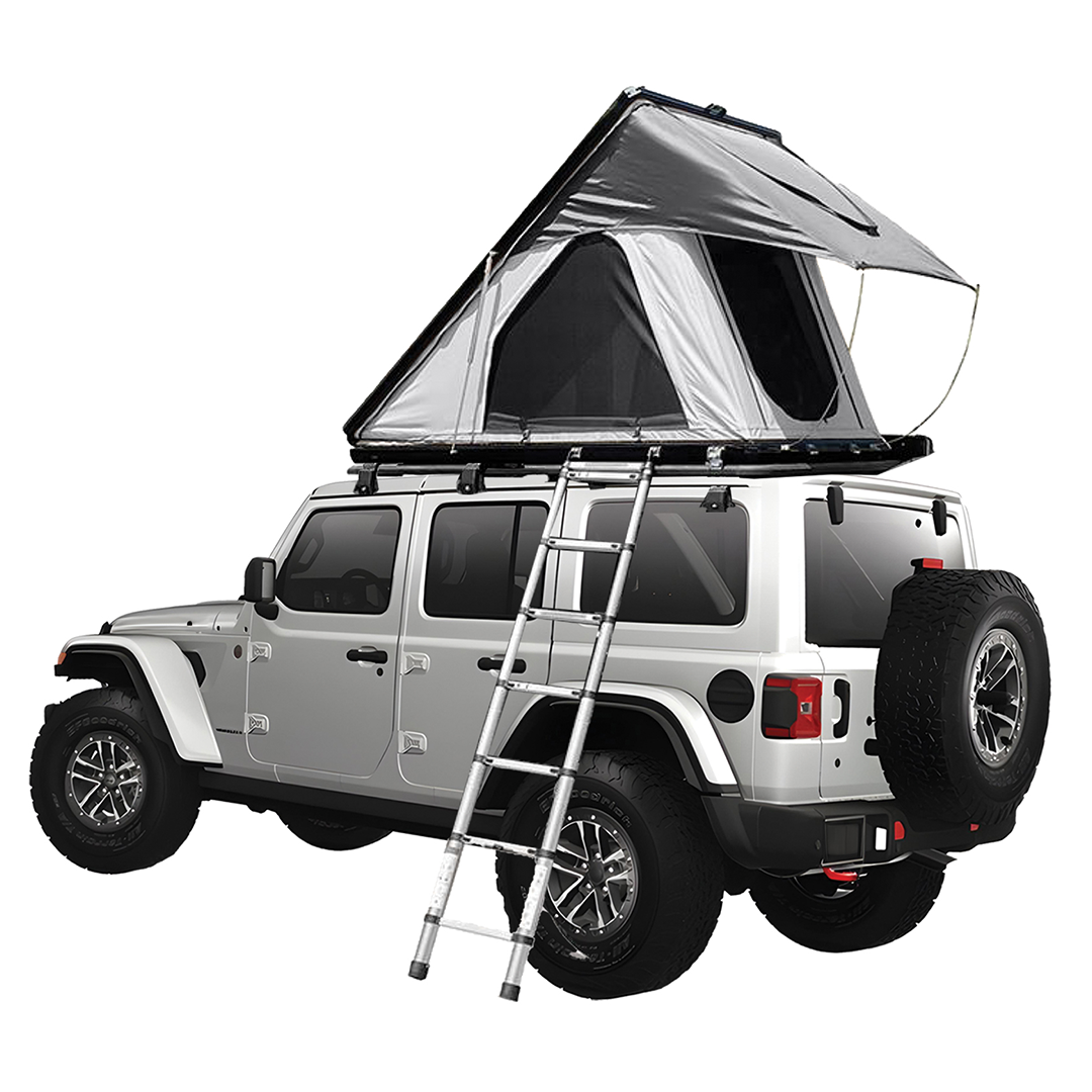 FORCE USA Rooftop Tent with Solar Panel & LED Light, All-in-One Off-Road Camping Tent