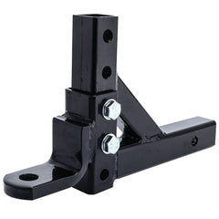 FORCE USA 5 Holes Adjustable Towing Hook – 2 Inch Receiver Mount 8 Positions Rise/Drop Adjustable Hitch Amount for 2 Inch Opening Class III 5000lbsGTW