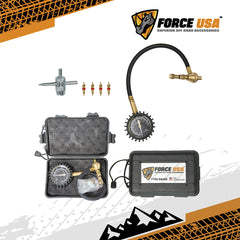 Force USA Analog Tire Deflator, Accurate Air Pressure Reading & Adjustment Tool, with Nice Analog Display & Portable Case, Compatible with All Cars, Trucks, Bicycles, & Motorcycles
