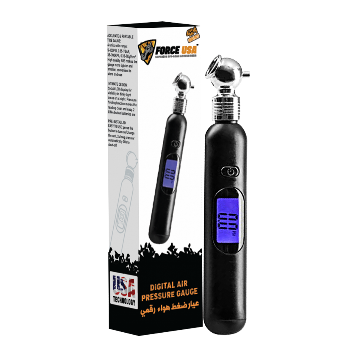 FORCE USA Digital Pen Tire Gauge: Precision at Your Fingertips