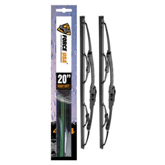 FORCE USA Advanced Metal Wiper Blades – All-Weather Performance, Streak-Free Cleaning, Durable Frame, Universal Fit for Cars, SUVs & Trucks