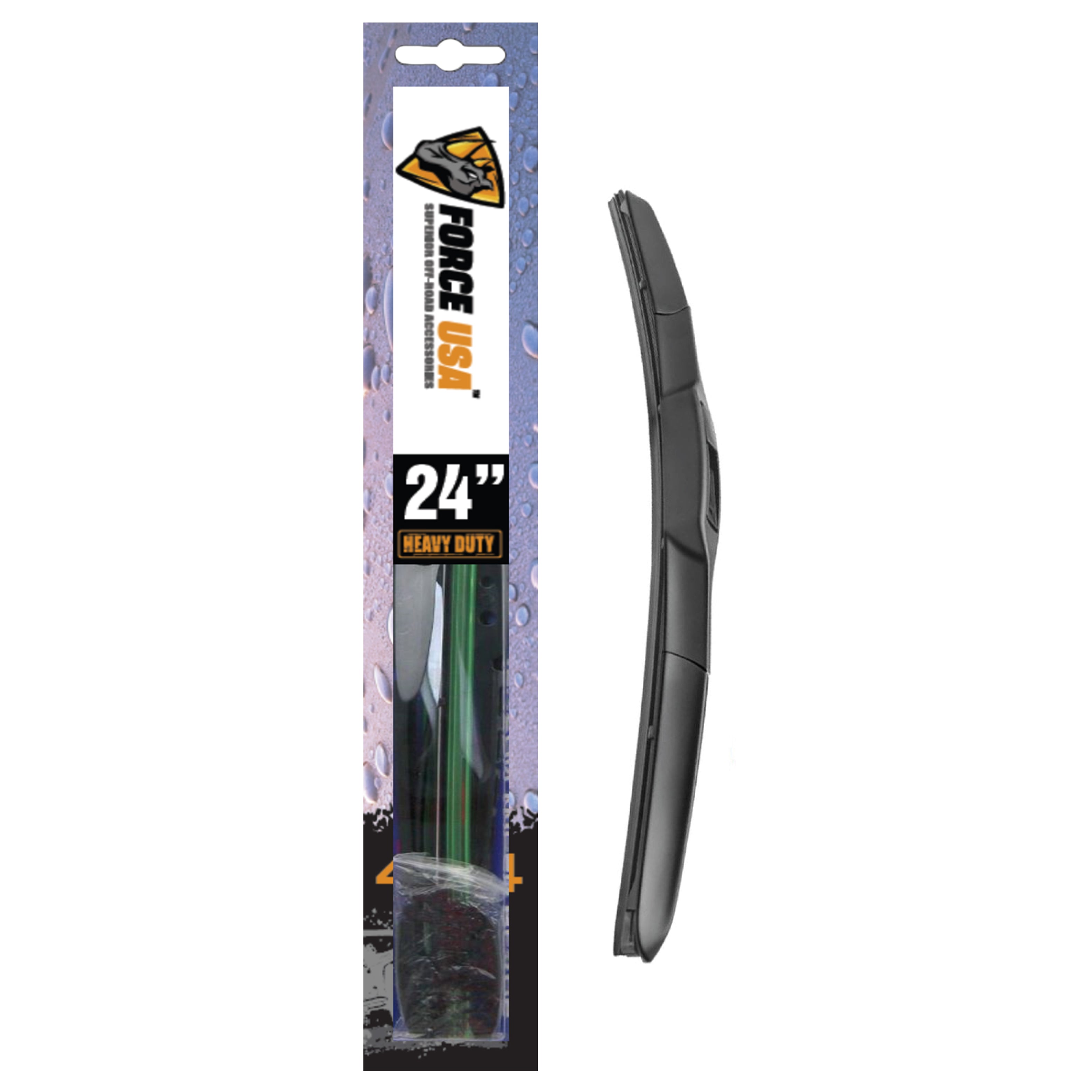 FORCE USA Hybrid Wiper Blade – All-Season Performance Aerodynamic Design Streak-Free & Silent Wiping Universal Fit for Cars SUVs & Trucks