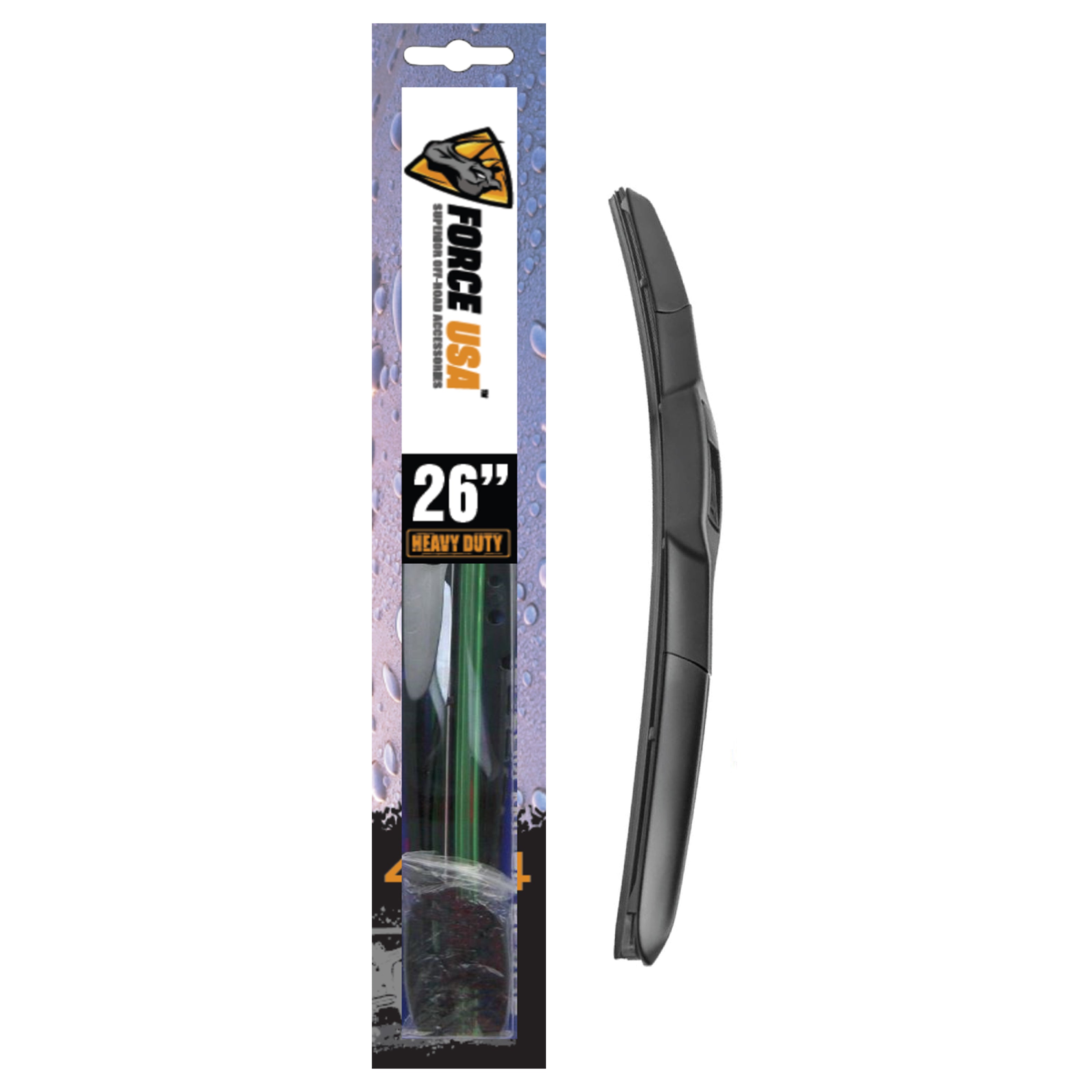 FORCE USA Hybrid Wiper Blade – All-Season Performance Aerodynamic Design Streak-Free & Silent Wiping Universal Fit for Cars SUVs & Trucks