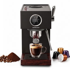 DùPRESSO by Bson Favolosa Coffee Machine with Milk Steamer – 19 Bar, 1350W, Type-C