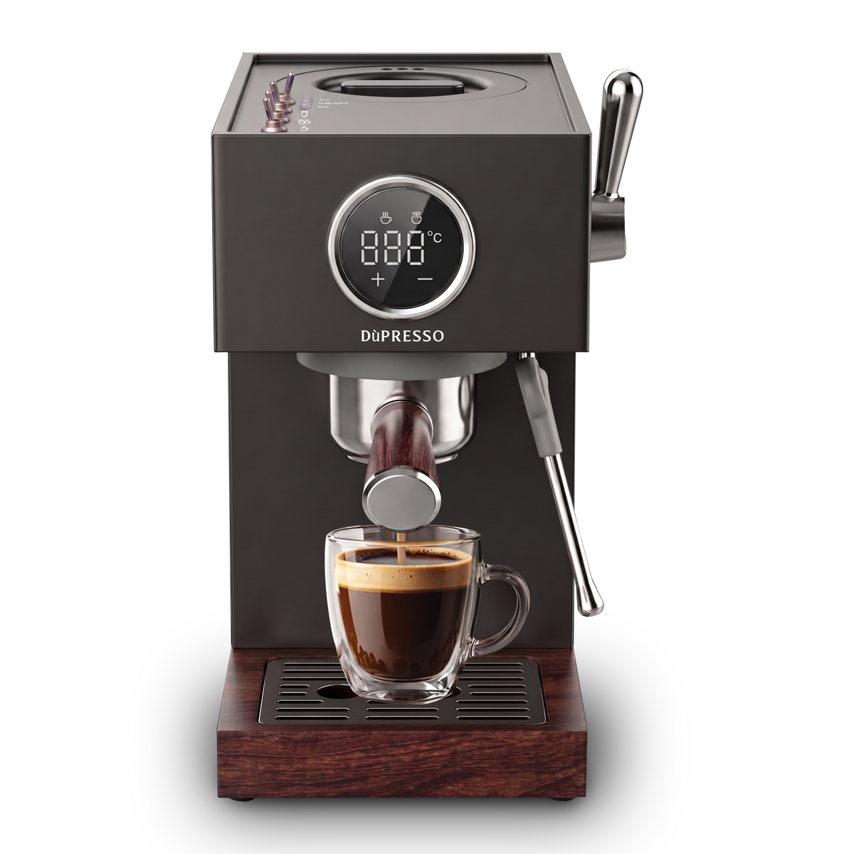 DùPRESSO by Bson Favolosa Coffee Machine with Milk Steamer – 19 Bar, 1350W, Type-C